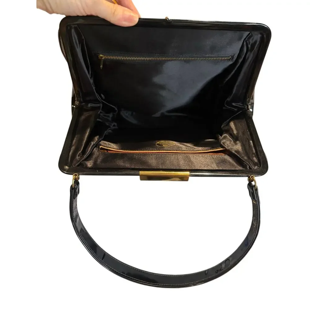 Vintage MCM Theodor of California Black Daytime Pocketbook/Purse, EUC